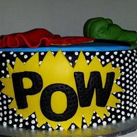 Retro Super Hero Birthday Cake