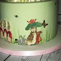 Beatrix Potter 1st birthday cake 