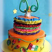 Mexico theme 60th birthday cake