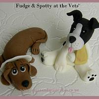 Spotty & Fudge at the Vet's - Cake Topper for Vet's Cake