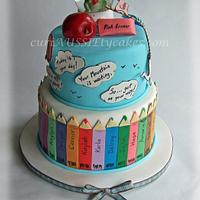 Teacher farewell / oh see how far you'll go cake