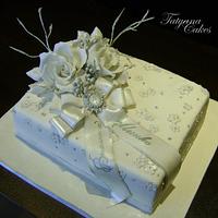 Silver wedding anniversary cakes