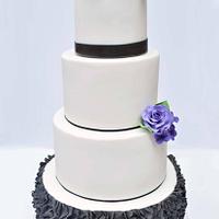 Extended four tier wedding cake