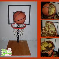 Basketball cake (gravity defying)