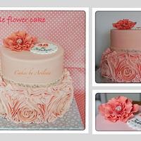 Ruffle flower cake