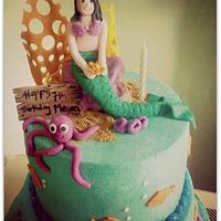 Mermaid/under the Sea themed Cake