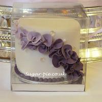 Ombre Purple ruffle cake