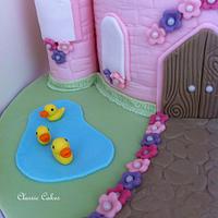 princess peppa castle cake