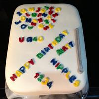 Fridge & Magnet Alphabet 40th Birthday Cake