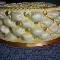 golden wedding anniversary cake