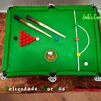 Snooker billiard cake 