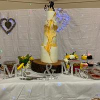 Kintsugi crystal wedding cake