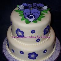 Pansy Birthday Cake