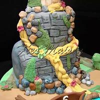 Rapunzel ou raiponce cake