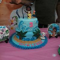 Baby Moana Birthday Cake