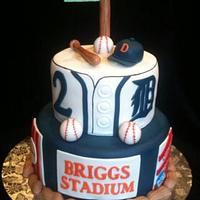 Detroit Tigers Baseball Birthday Cake