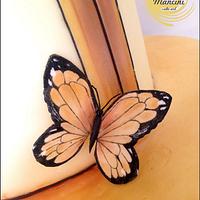 Butterfly shoes cake