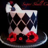Red Black and White Cake.