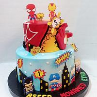 the Super heroes cake