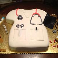 Nurse scrub cake 