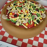 Pizza birthday cake