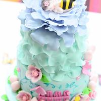 Blossoms Spring Baby Shower Theme Tower