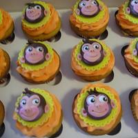 CURIOUS GEORGE THEMED CAKE AND CUPCAKES