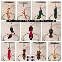 Hanging chocolate shoe ornaments 