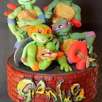 ninja turtles cake topper