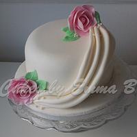 Pink Rose Birthday Cake
