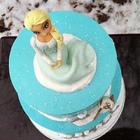 Frozen birthday cake.