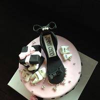 Jimmy Choo shoe birthday cake for a dentist