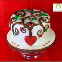 Tree of love Wedding Cake