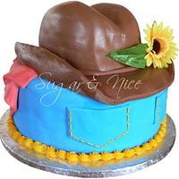 Cow Boy Hat Cake