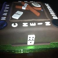 Dominoes & Cigars Cake