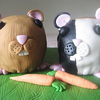 Cookie & Ginger - Guinea Pigs cake