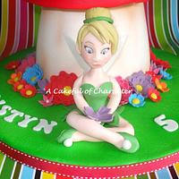 Tinkerbell Toadstool with fondant Tinkerbell