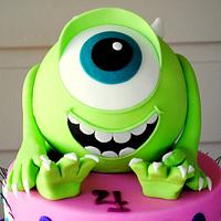 Monsters Inc - Monsters University Cake