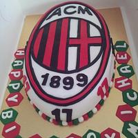 AC Milan Logo Soccer Cake