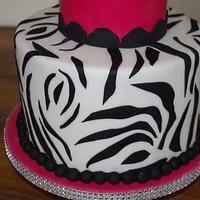 Zebra Diamante cake