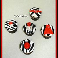Zebra / Cheetah Fashion Kupcakes.