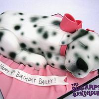 Sleeping Dalmation Puppy Cake