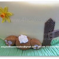 Bunnies and Baskets - 5th Birthday Cake - 4hcakes