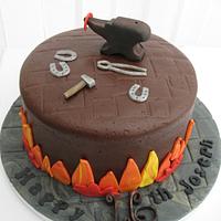 Anvil Birthday Cake