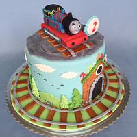 Thomas train cake 