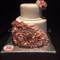 Pink Ruffled Haute Couture Cake 