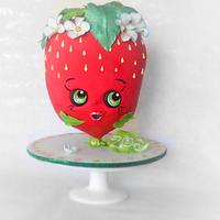 Strawberry Kisses Shopkins Cake