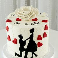 Engagement congratulations cake 