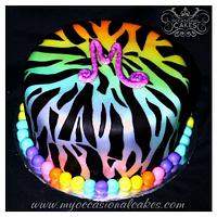 Rainbow Zebra cake