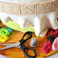 Embroidery cake